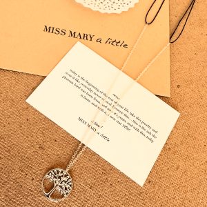 CHAMELEON SILVER TREE OF LIFE STRING NECKLACE